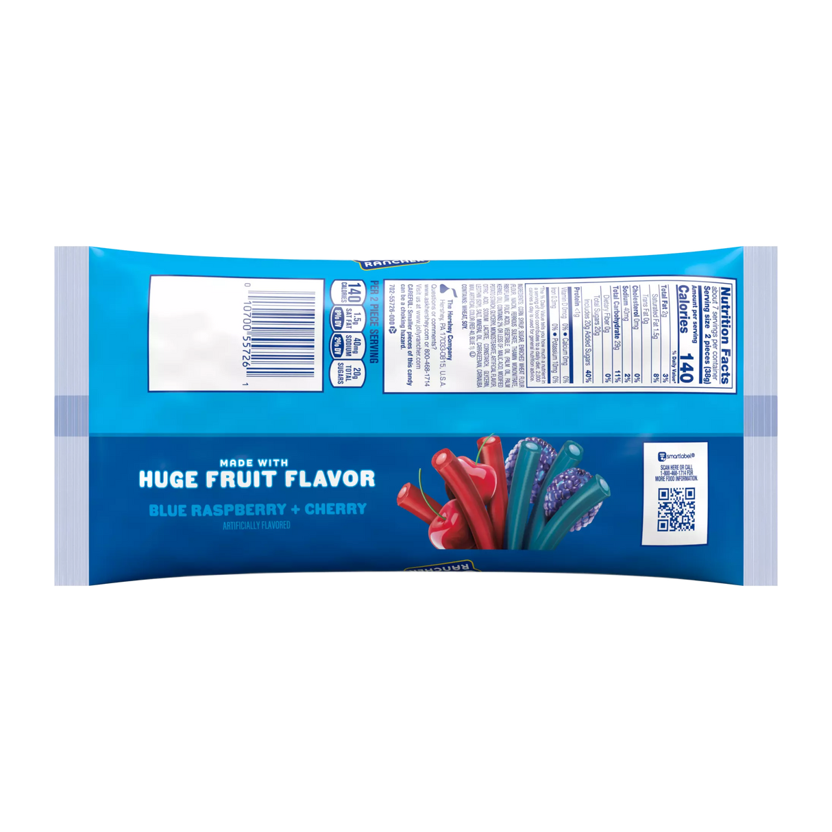 Masticables Ropes Frambuesa Azul Cereza Jolly Rancher 283 g