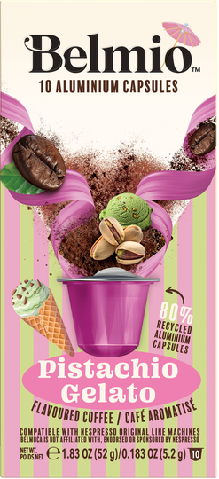Café en Cápsulas Pistachio Gelato para Nespresso Belmio 10 un