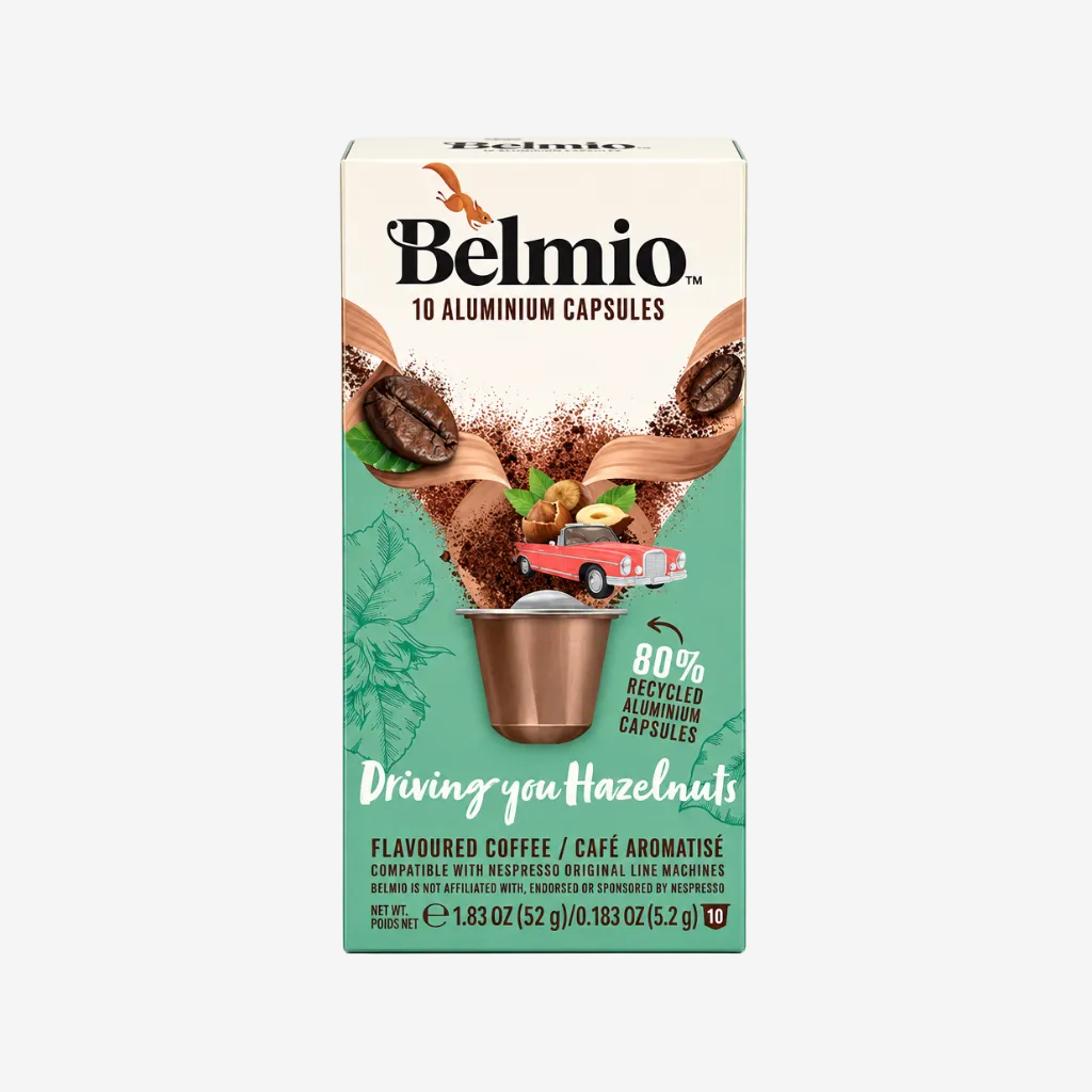 Café en Cápsulas Driving you Hazelnuts para Nespresso Belmio 10 un