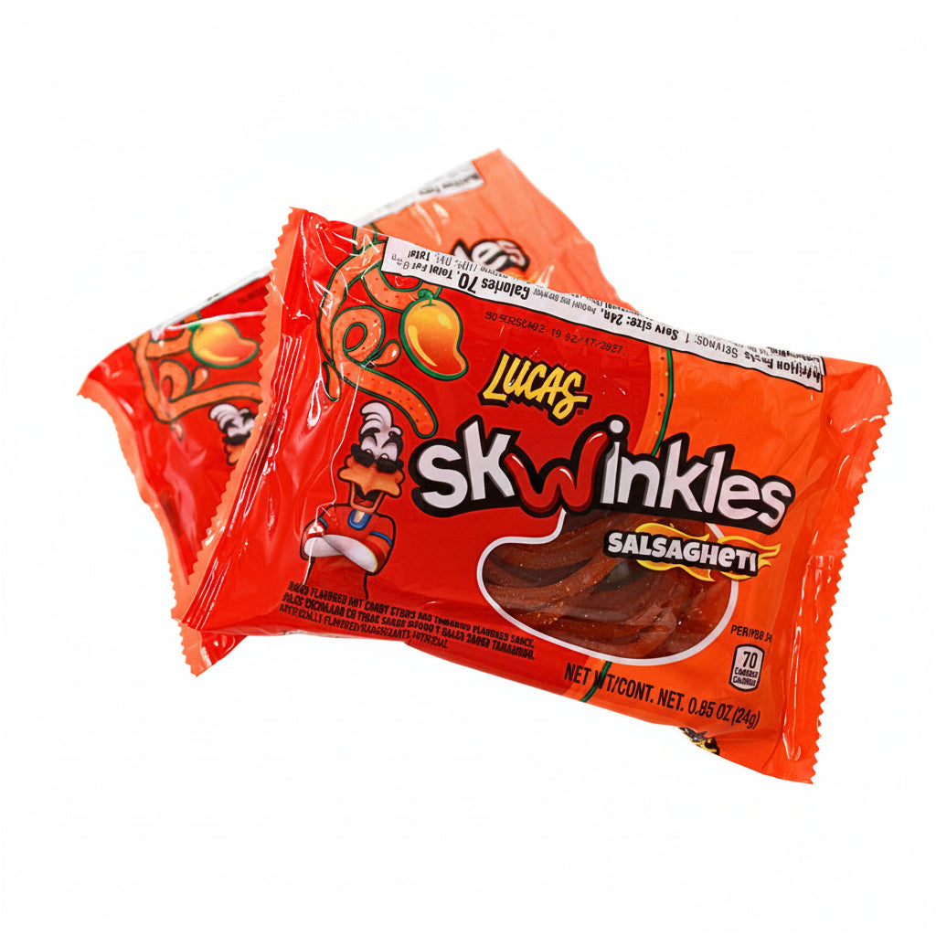 Caramelos Skwinkles Salsaghetti Mango Picante Lucas 12 x 24 g