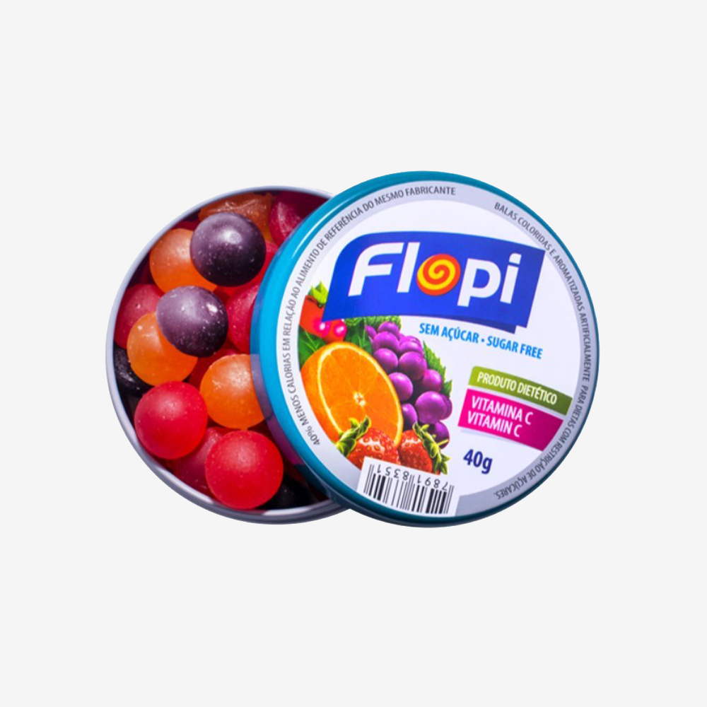 Caramelo sin Azúcar Multifruta Flopi 40 g