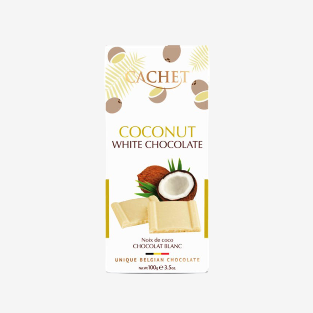Barra Chocolate Blanco con Coco Cachet 100 g