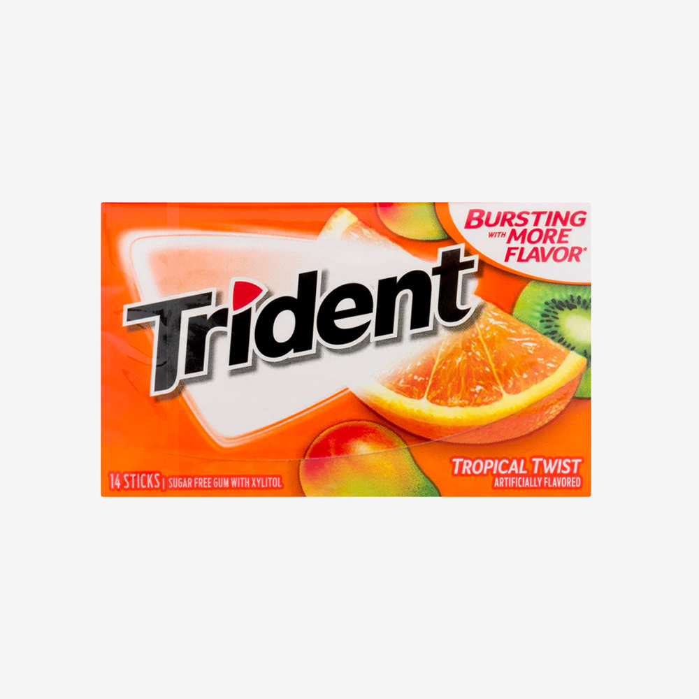 Chicles sin Azúcar Tropical twist Trident 26 g