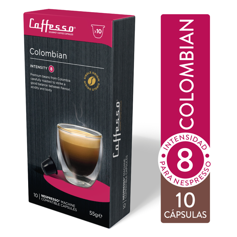 Cápsulas de Café Colombiano para Nespresso Caffesso 10 un