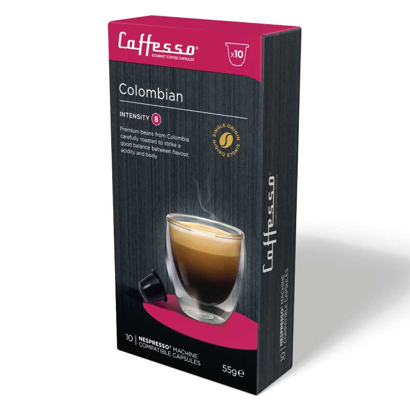 Cápsulas de Café Colombiano para Nespresso Caffesso 10 un