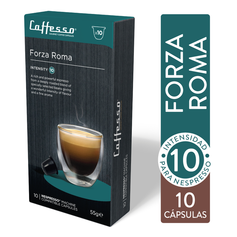 Cápsulas de Café Forza Roma para Nespresso Caffesso 10 un