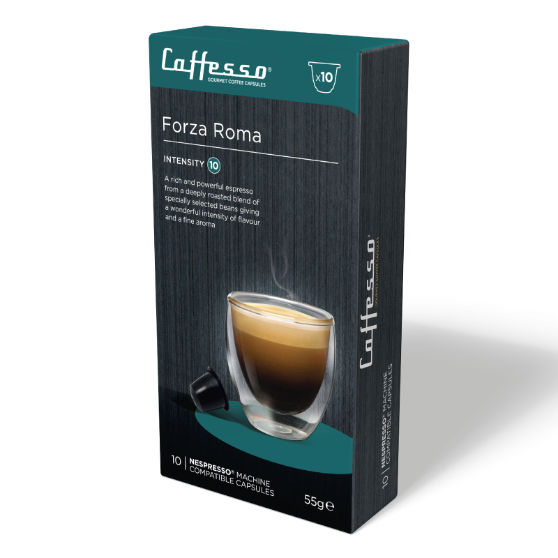 Cápsulas de Café Forza Roma para Nespresso Caffesso 10 un