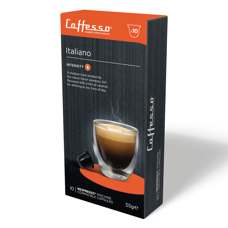 Cápsulas de Café Italiano para Nespresso Caffesso 10 un
