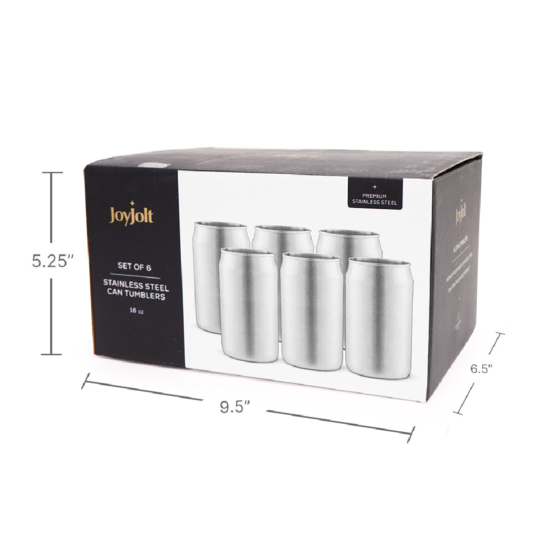 Set 6 Vasos Acero Inoxidable JoyJolt 1 un