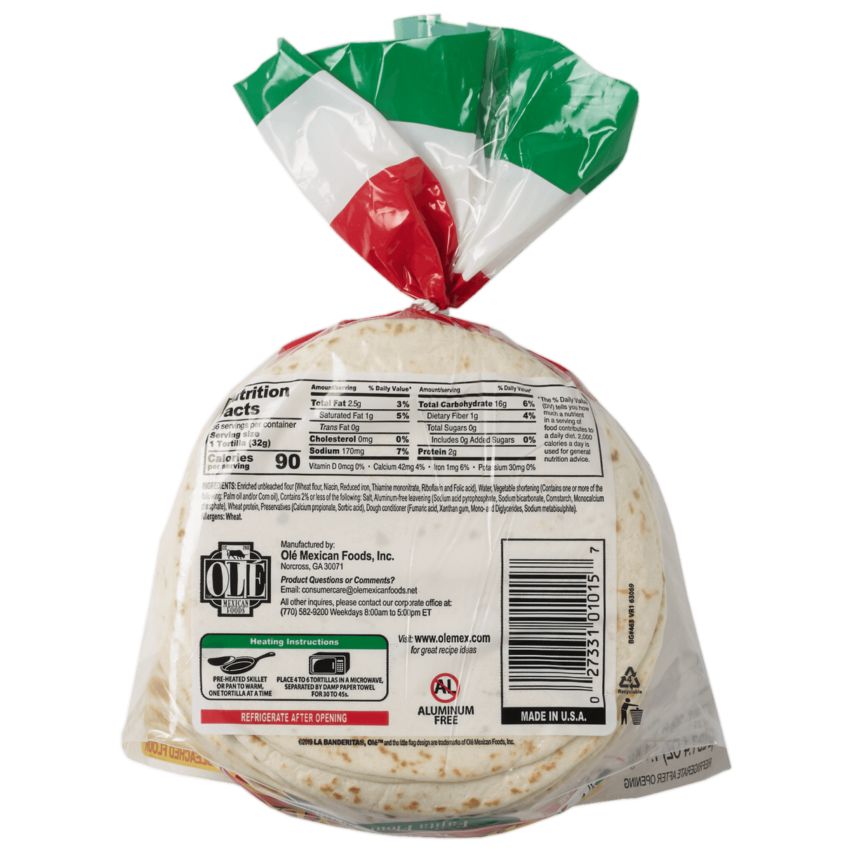 Tortillas Caseras Pack Jumbo La Banderita 1.44 kg