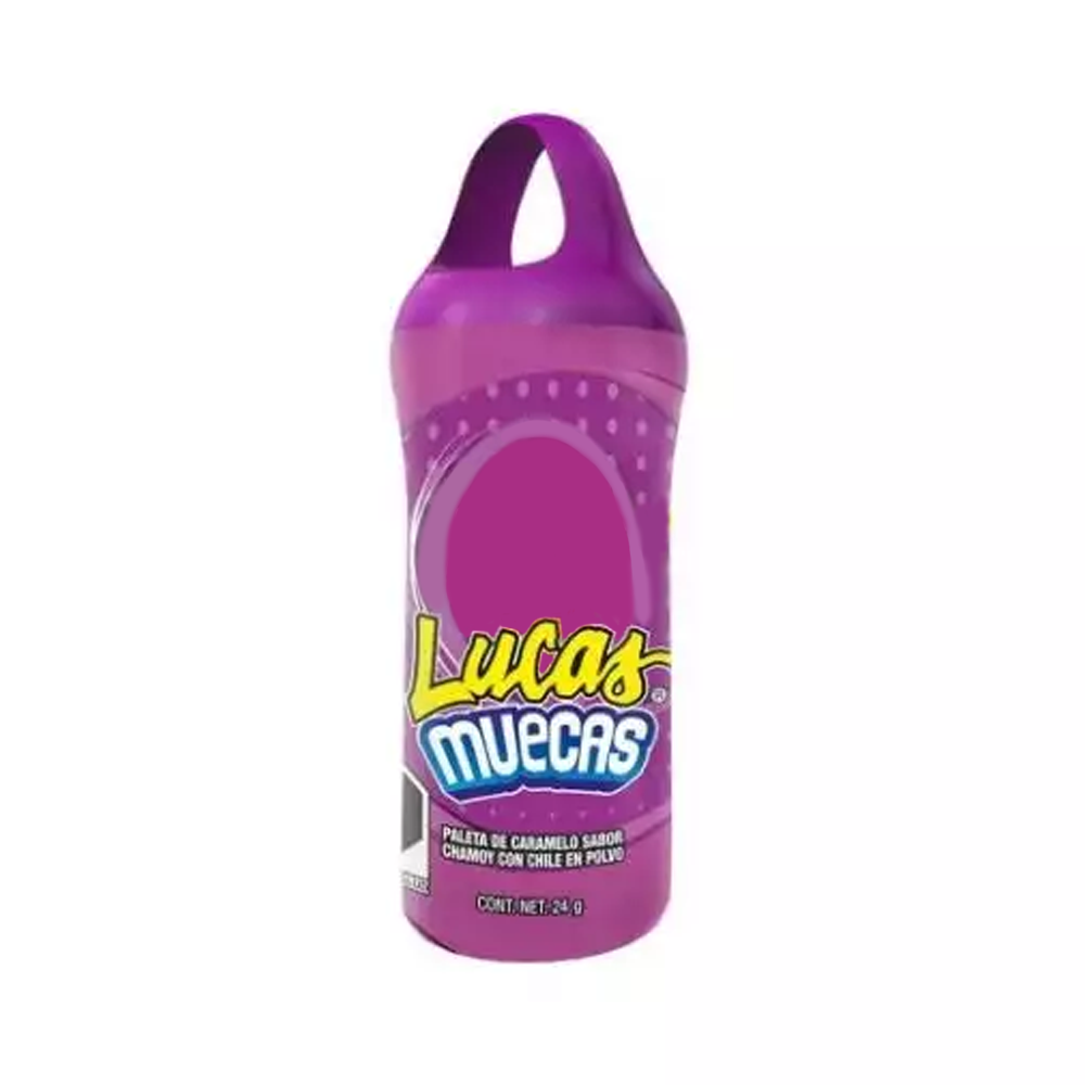 Chupete de Caramelo Chamoy Lucas Muecas 24 g