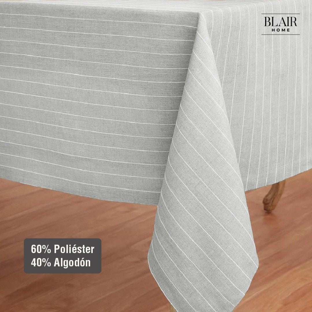 Mantel Rectangular Gris 150 x 260 cm Blair Home 1 un