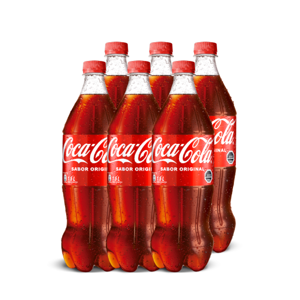 Bebida Original Botella Coca-Cola 6 un x 1.5 L