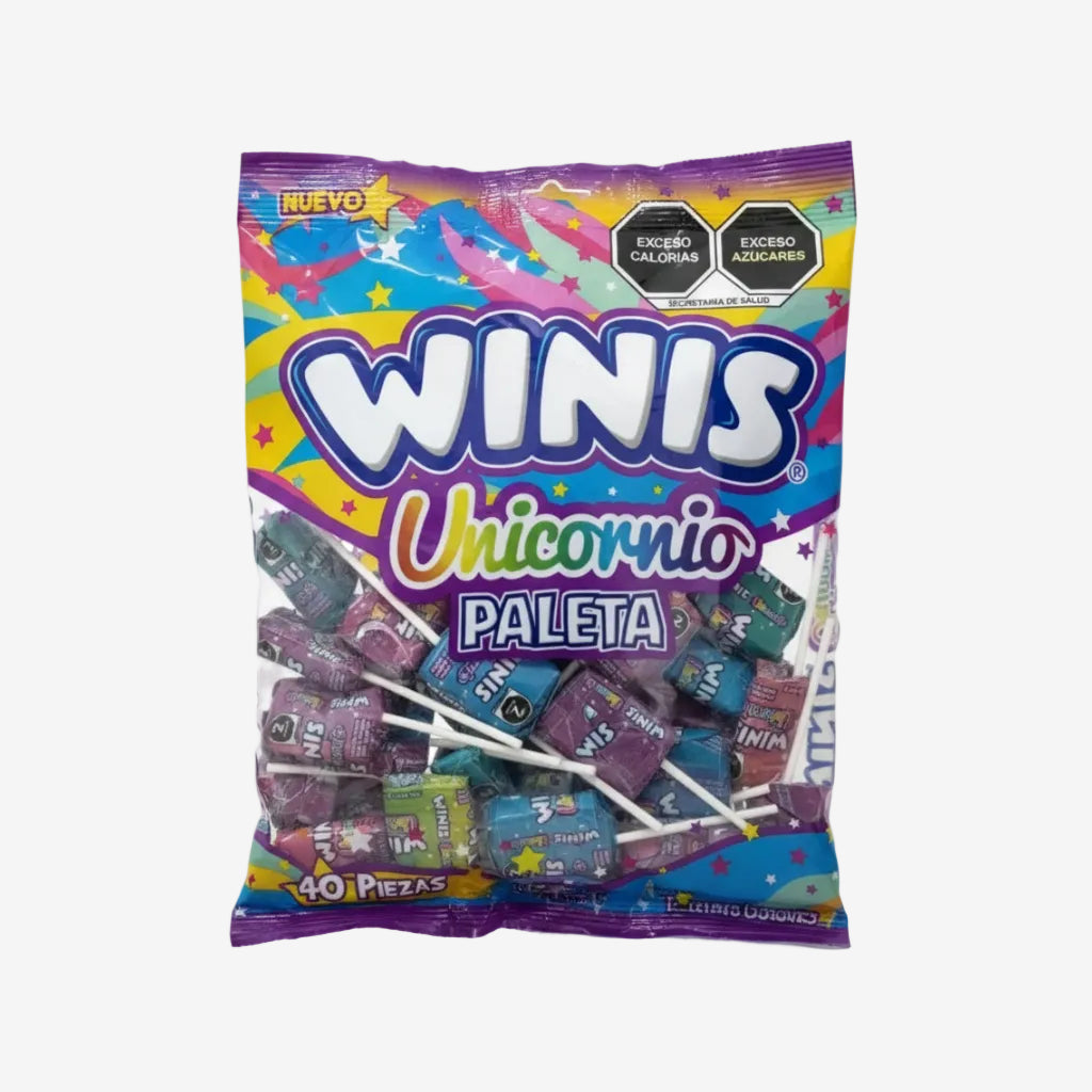Caramelos Unicornio Paleta Winis 280 g