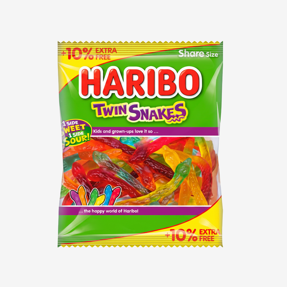 Gomitas Twin Snakes Share Haribo 154 g