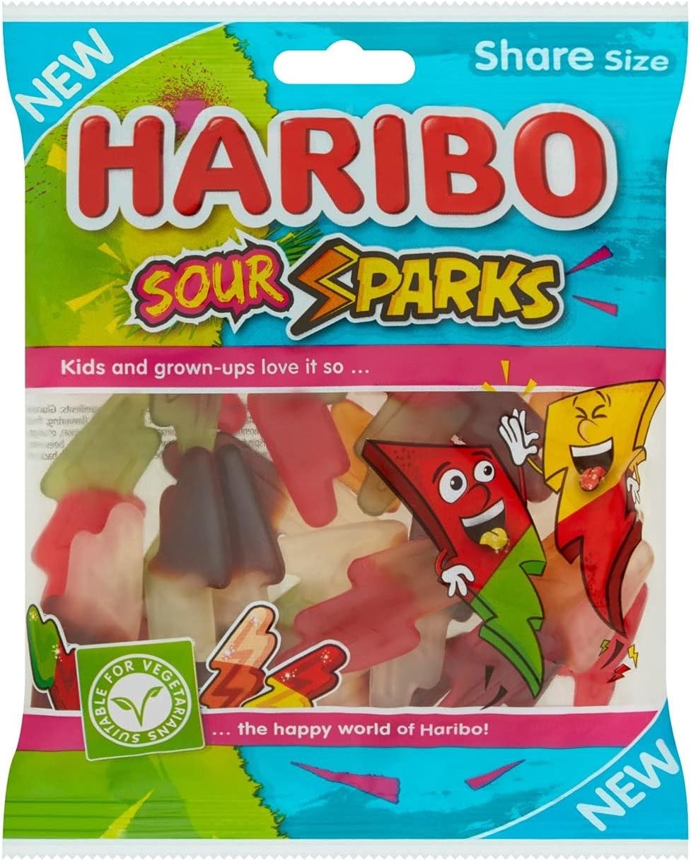 Gomitas Sour Sparks Haribo 12 x 140 g