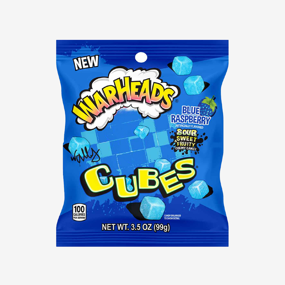 Caramelos Cubes Frambuesa Azul Warheads 99 g