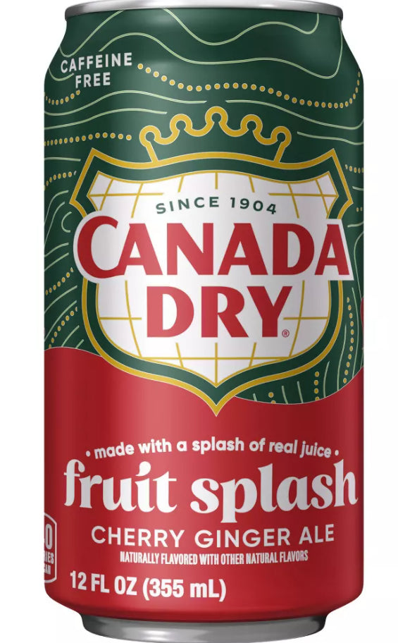 Bebidas Ginger Ale Fruit Splash Lata Canada Dry 12 un x 355 ml