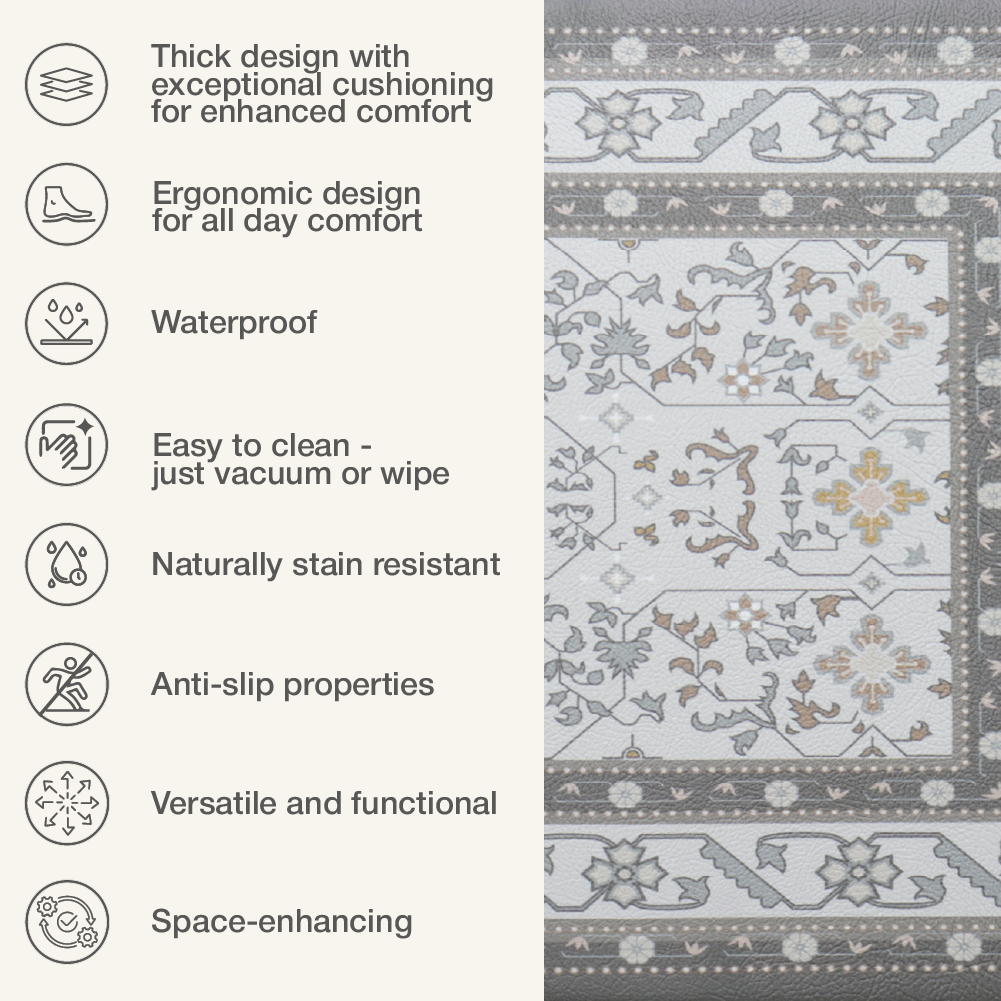 Set de 2 Alfombras Anti Fatiga Café 12 mm Home Logics 1 un