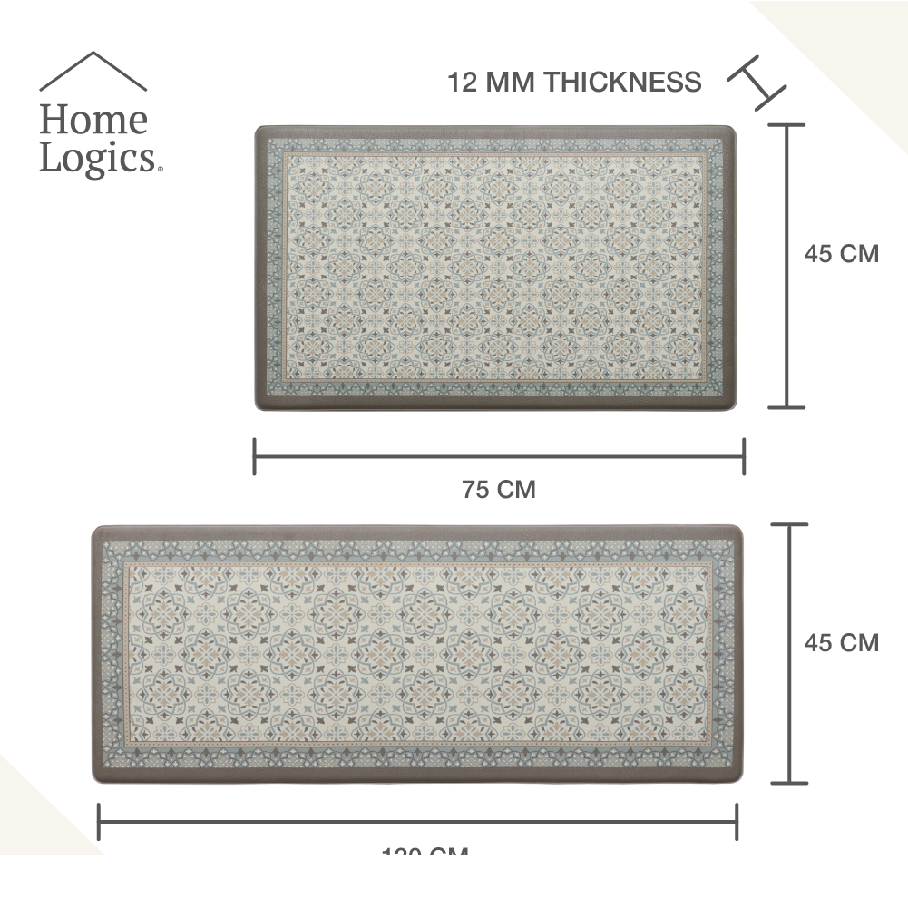 Set de 2 Alfombras Anti Fatiga Gris 12 mm Home Logics 1 un