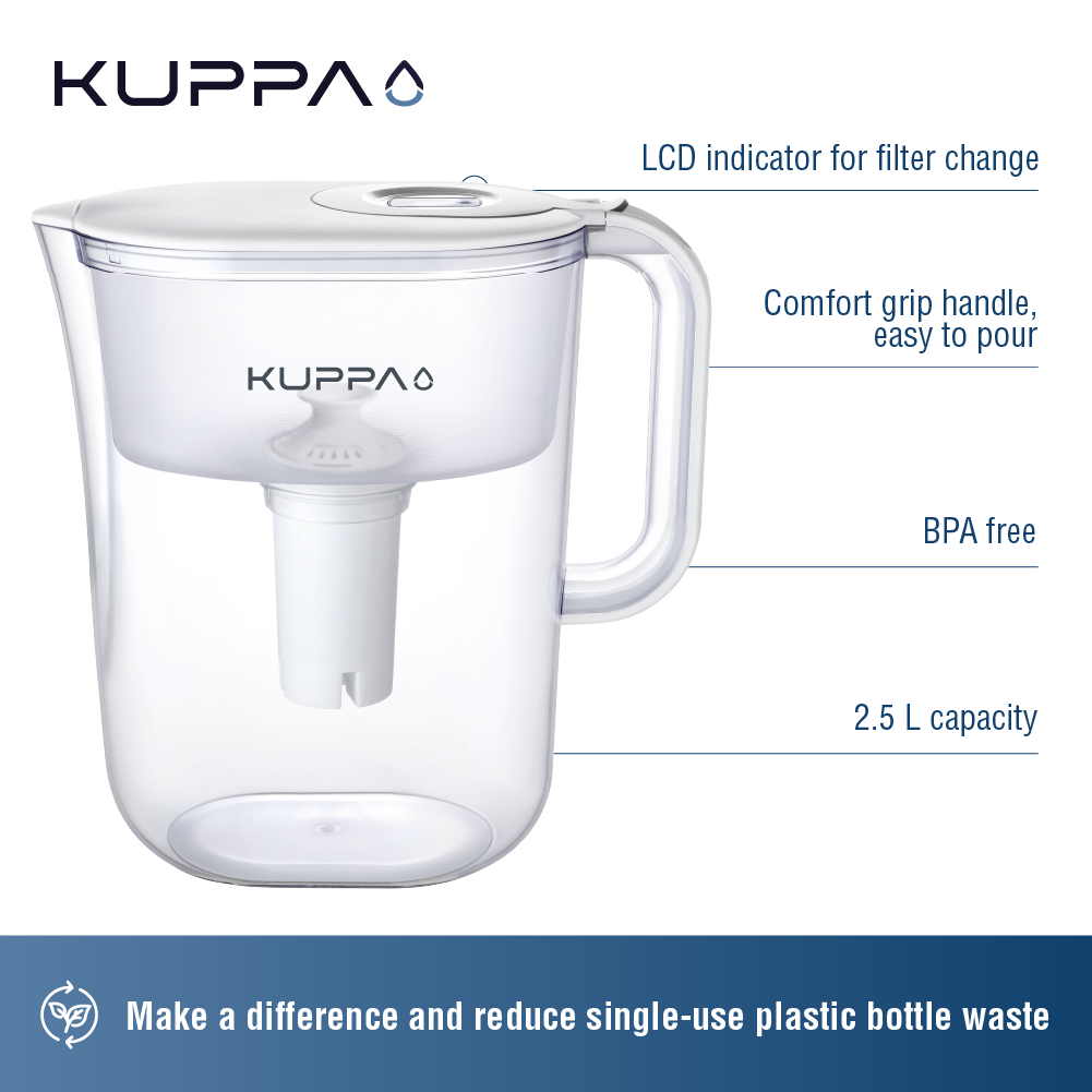 Jarro Agua 2.5 L Blanco Kuppa 1 un