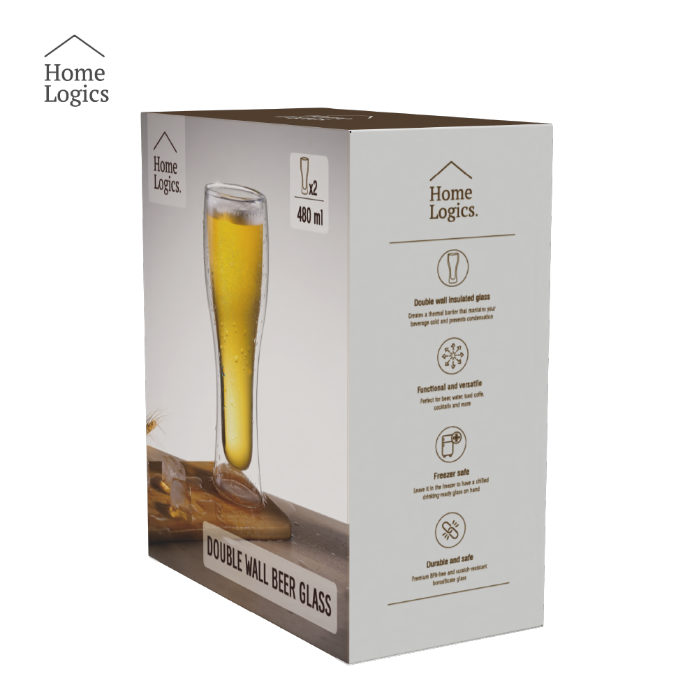 Set 2 Vasos Cerveza 480 ml Home Logics 2 un