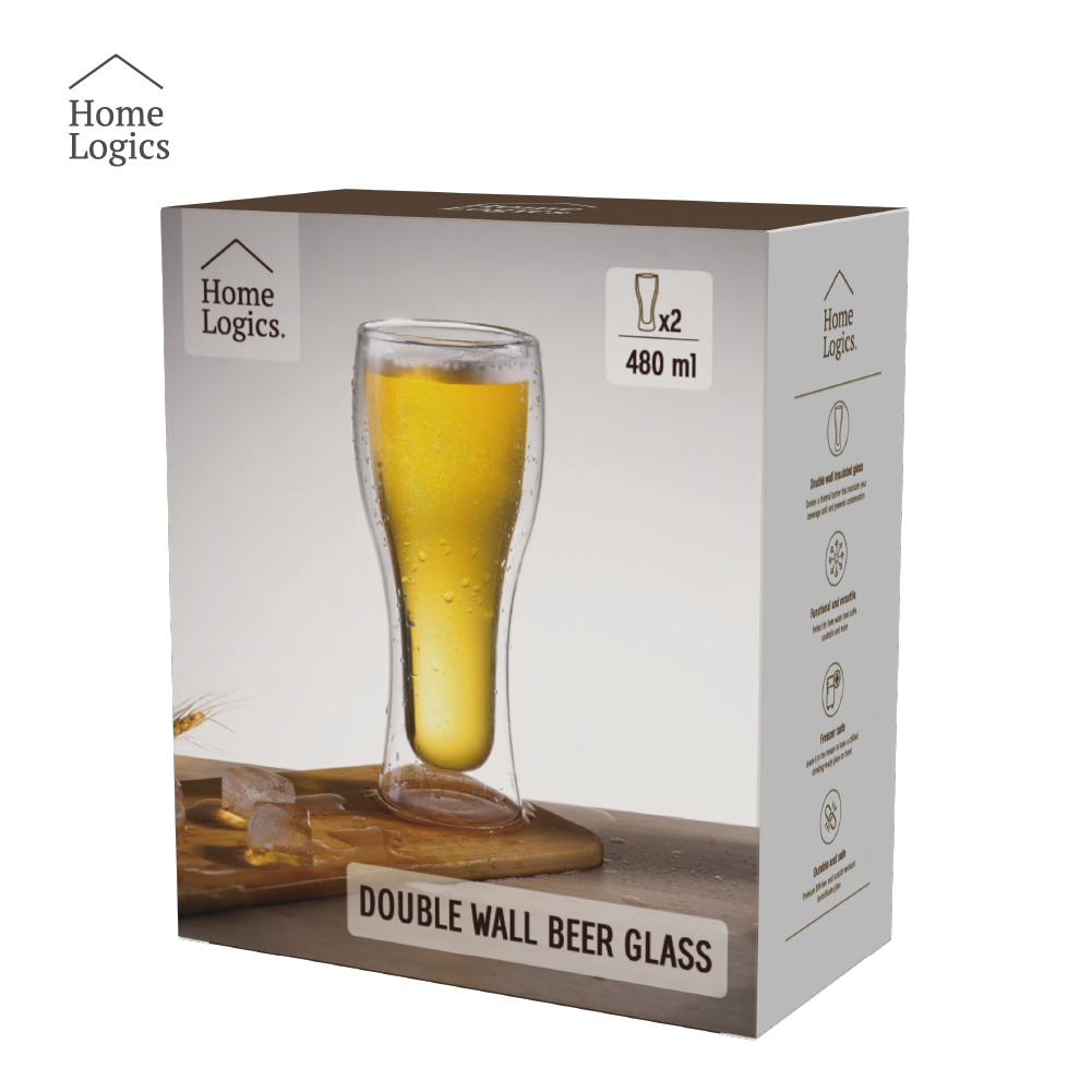 Set 2 Vasos Cerveza 480 ml Home Logics 2 un