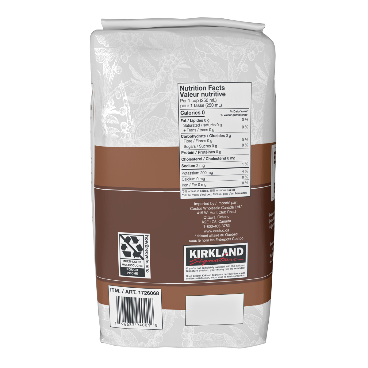 Café Espresso Grano Entero Kirkland 1.13 kg