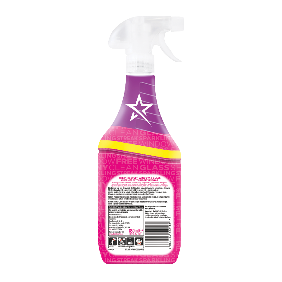 Limpiavidrios Rose Vinegar en Spray The Pink Stuff 850 ml