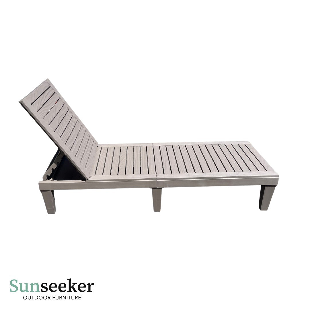 Reposera Sun Lounger Madera Plástica Arena Sunseeker 1 un