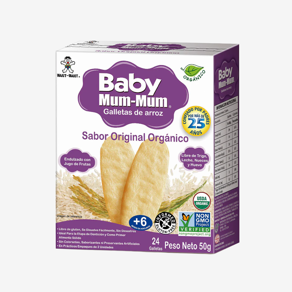 Galletas de Arroz Sabor Original Baby Mum Mum 50 g