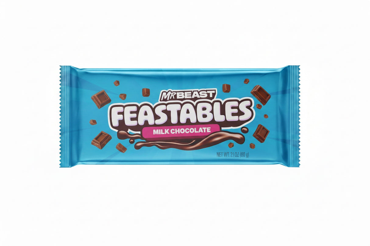 Barrita Mr. Beast Chocolate Leche Feastables 10 un x 60 g