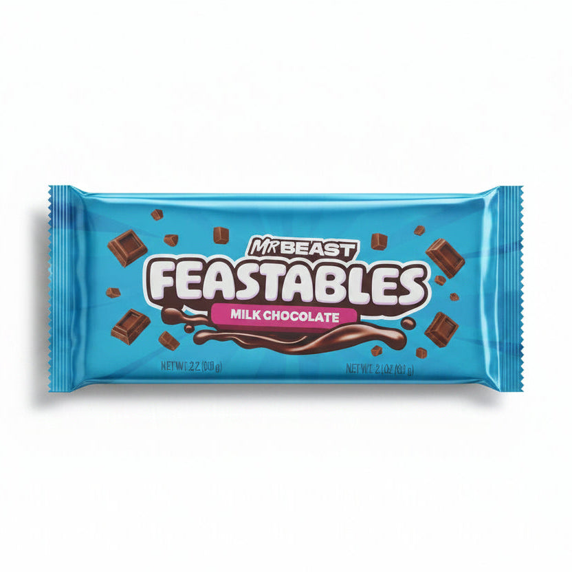 Barrita Mr. Beast Chocolate Leche Feastables 10 un x 60 g