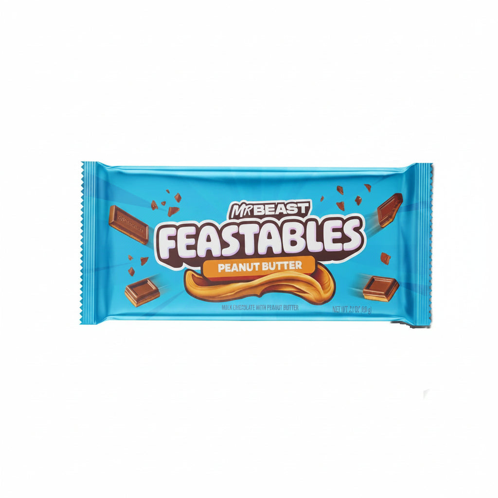 Barritas Mr. Beast Mantequilla Maní Feastables 60 g