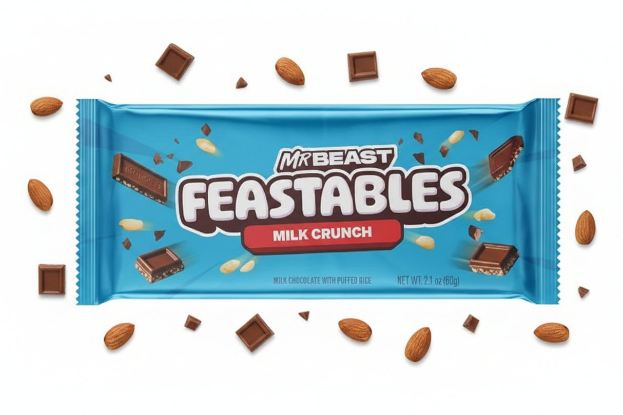 Barritas Mr. Beast Crunch Chocolate Leche Feastables 60 g
