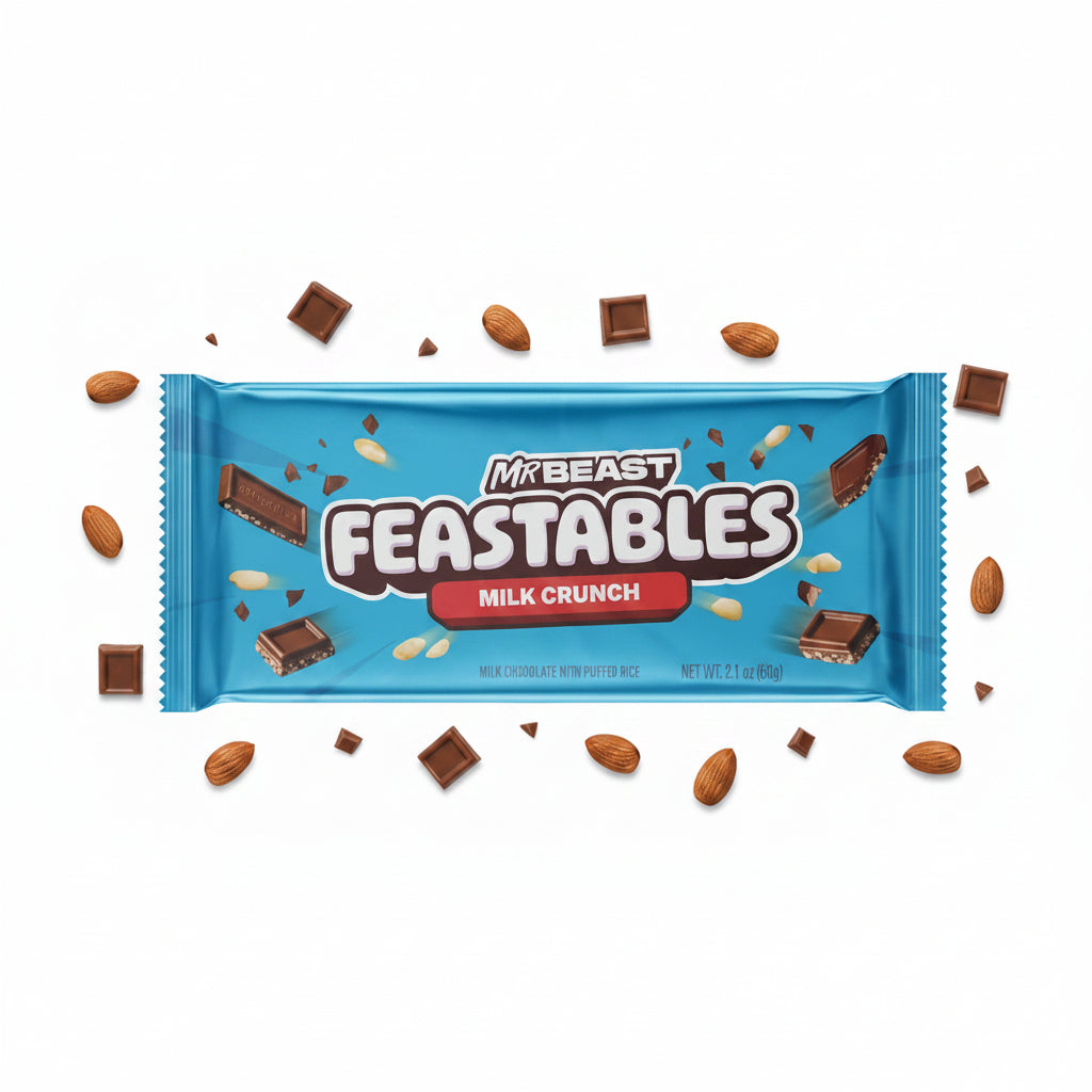 Barritas Mr. Beast Crunch Chocolate Leche Feastables 60 g