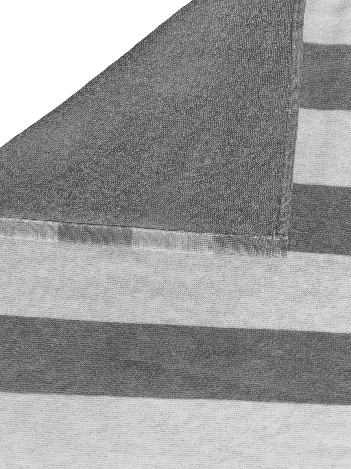 Toalla Playa Algodón XL Reversible Rayas Gris Sunseeker