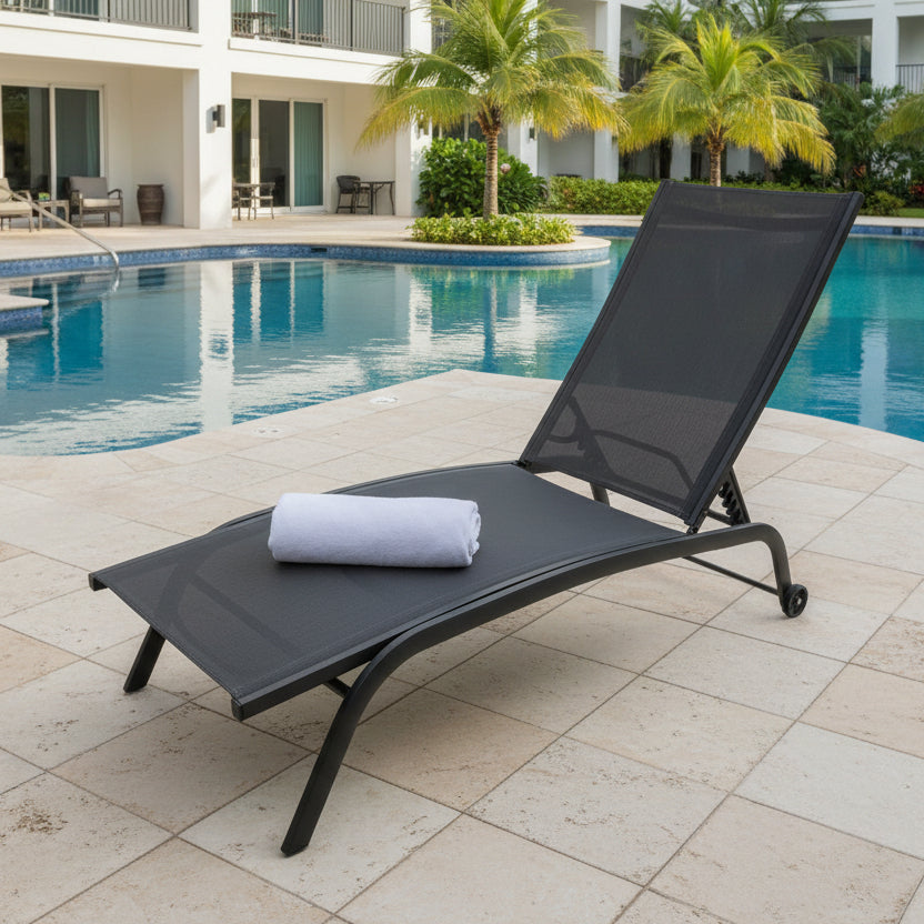 Reposera Lounger Aluminio Cool Gray 187 x 63 cm Sunseeker