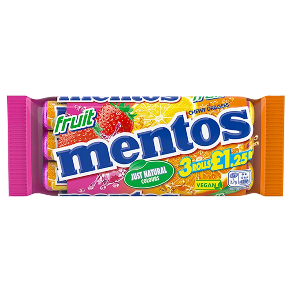 Masticables Frutas Mentos 114 g