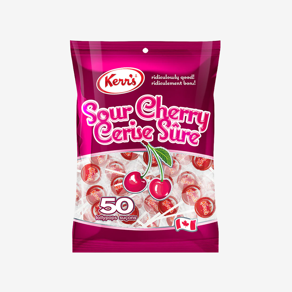 Chupetes Sour Cherry Kerr's 350 g