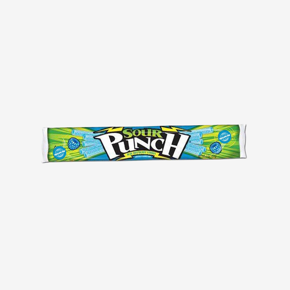 Gomitas Ácidas en Tubos Frambuesa Azul Sour Punch 57 g