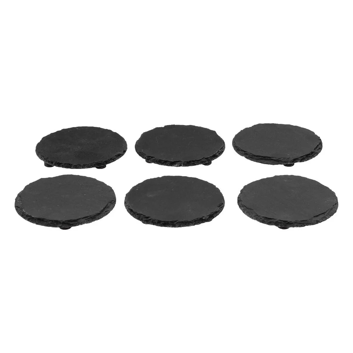 Juego 6 Posavasos Pizarra 10Cm Diám. Con Soporte SG 1 un