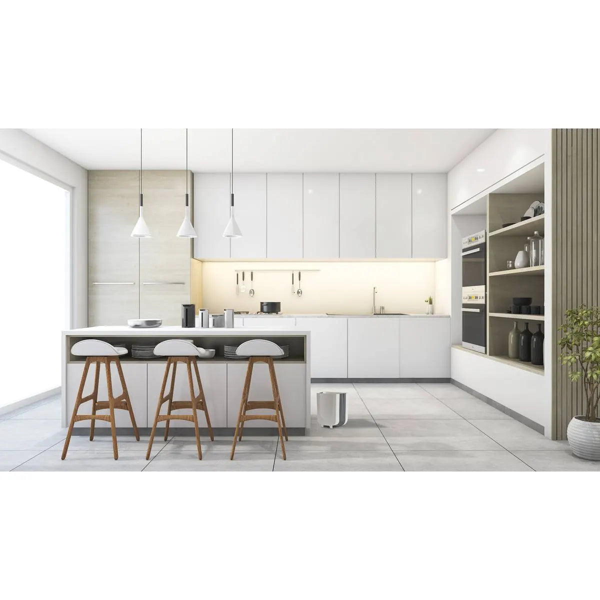 Cubo Basura Retráctil Blanco/Gris 8L 5Five 1 un