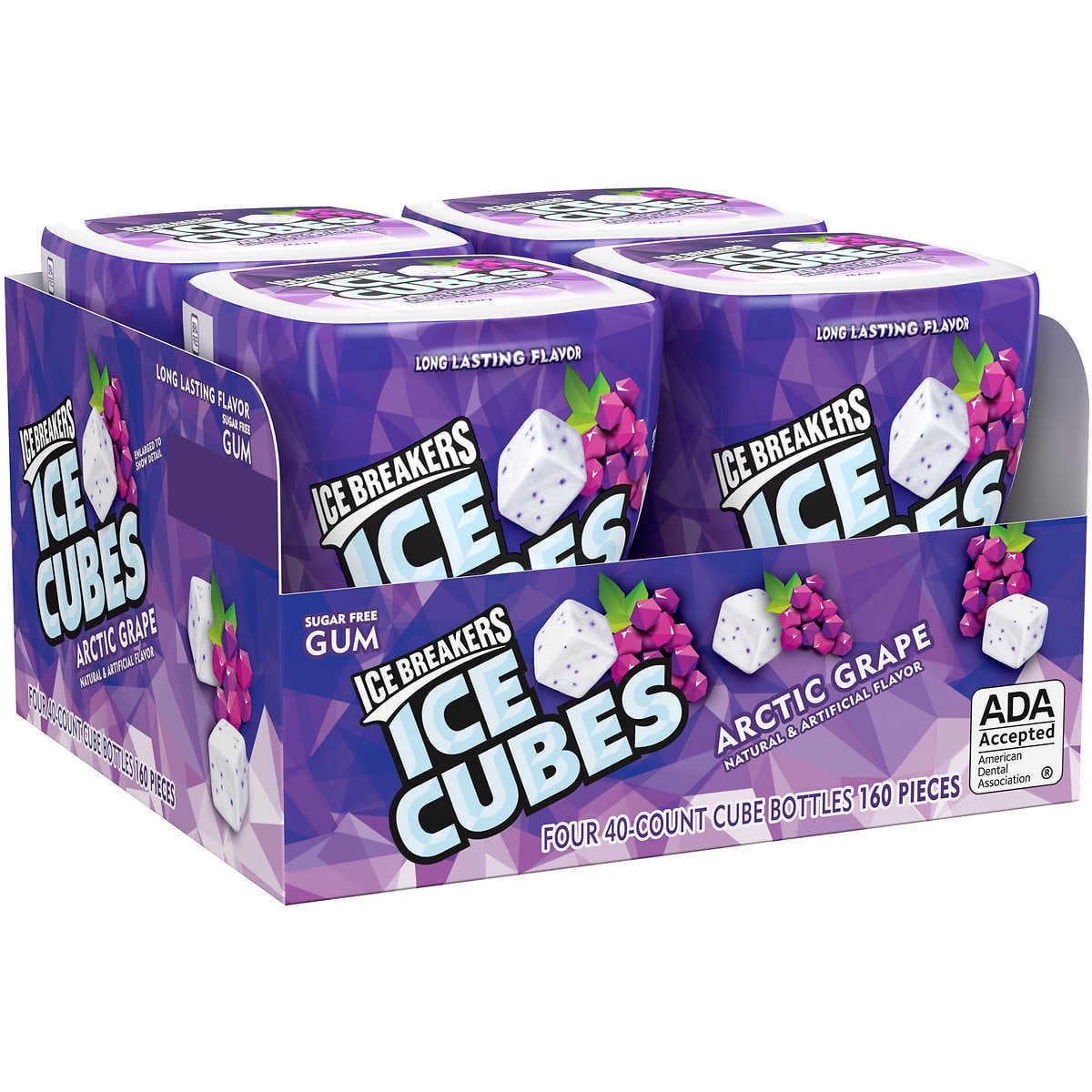 Ice Breakers Ice Cubes Sugar Free Gum, Arctic Grape (40 ct., 4 pks.)