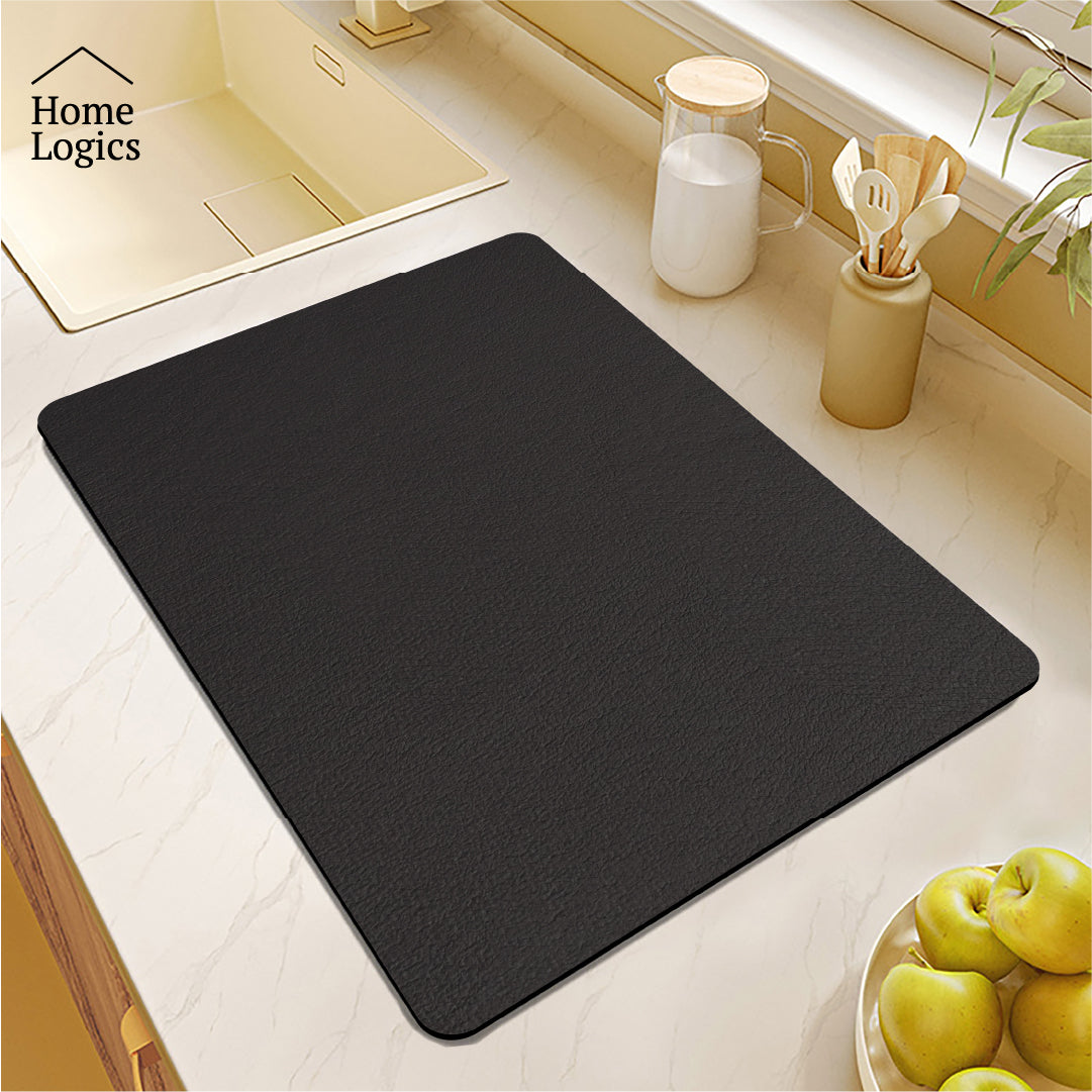 Mat Secador Platos Negro 2,5 mm Home Logics 1 un