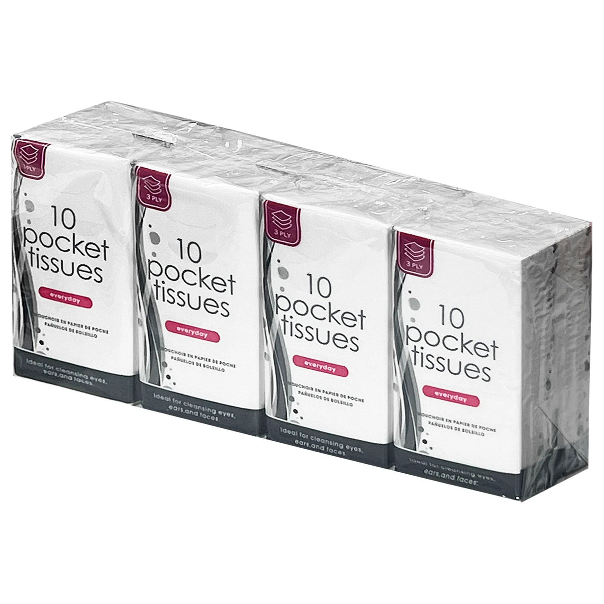 Pack de 8 Pañuelos de Bolsillo 3 Capas 1 un