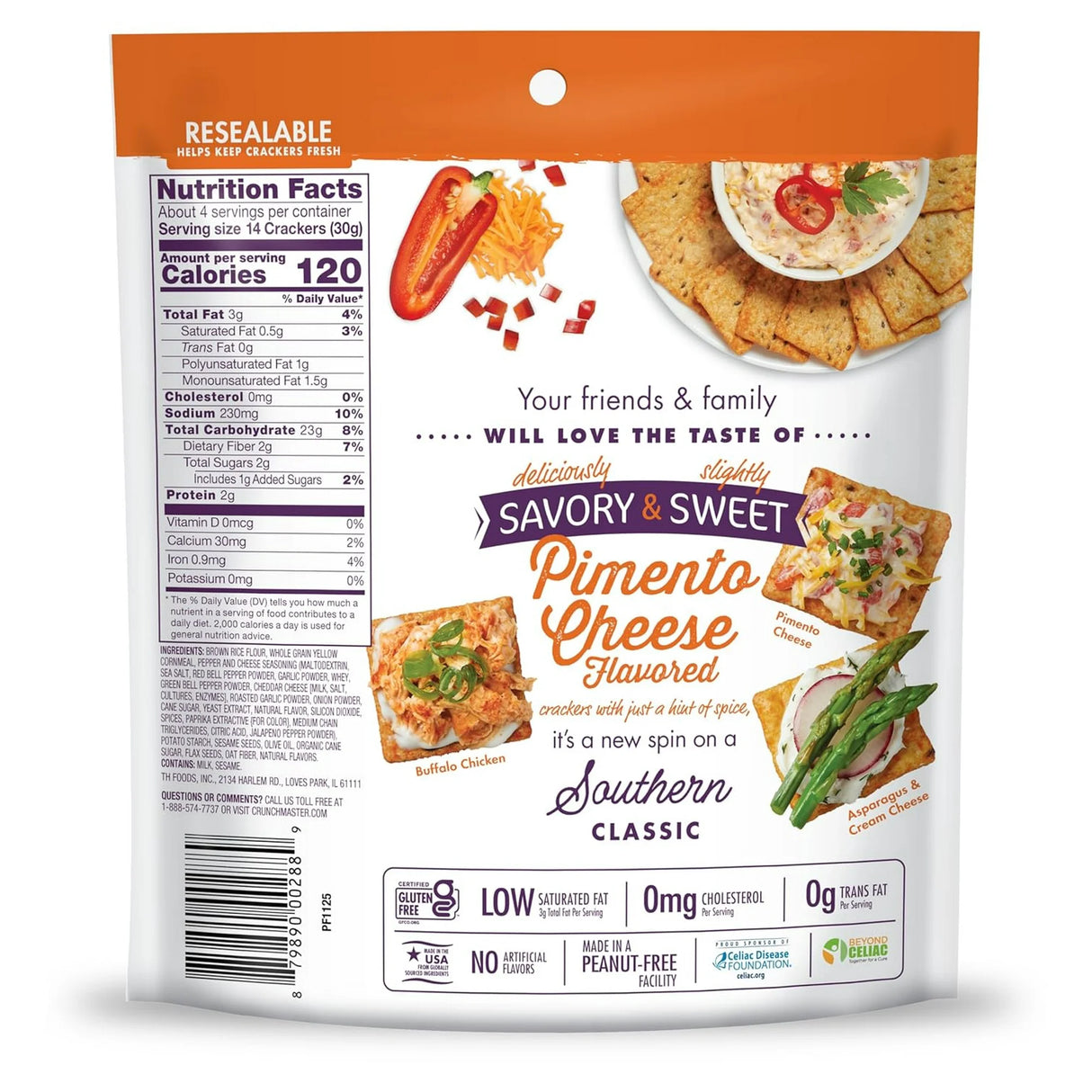 Galletas Queso y Pimiento Crunchmaster 113 g