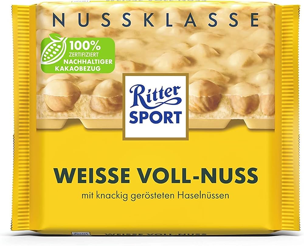 Barra Chocolate Blanco Avellanas Ritter Sport 100 g