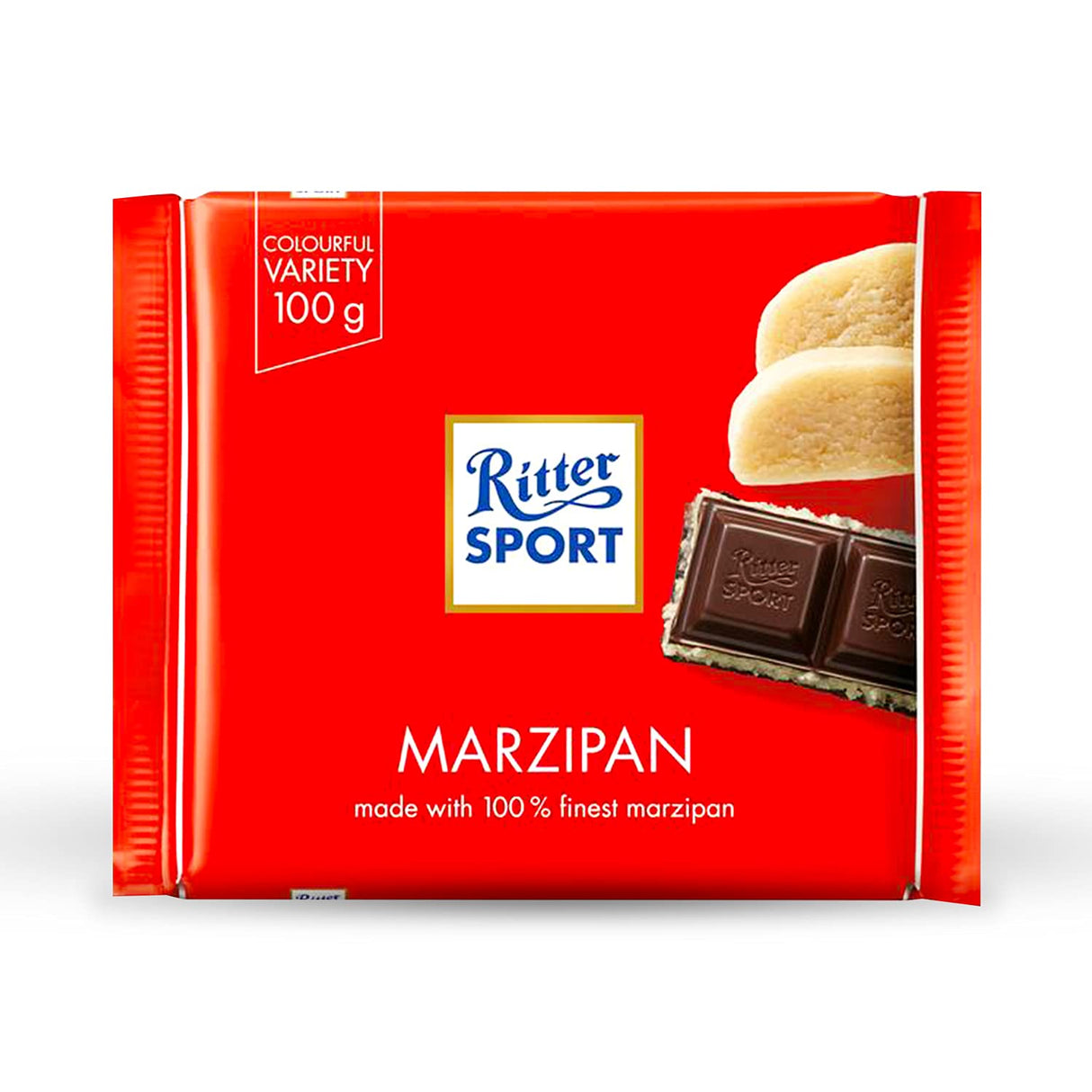 Barra Chocolate Amargo Mazapan Ritter Sport 100 g