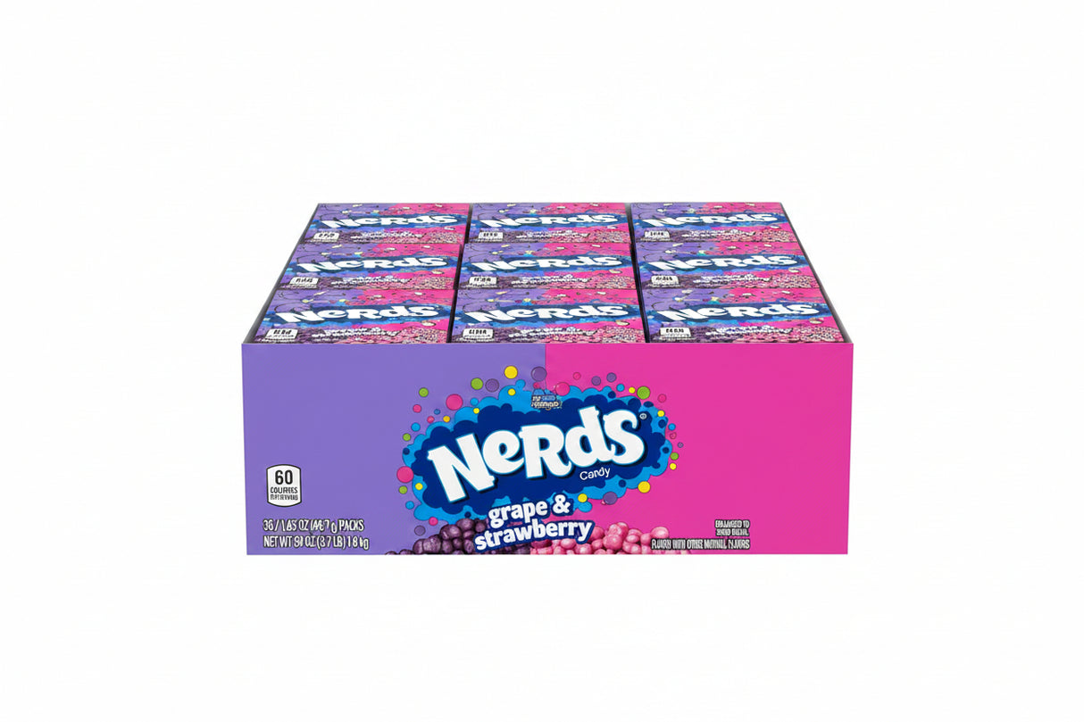 Masticables Uva Frutilla Nerds 36 x 46,7 g